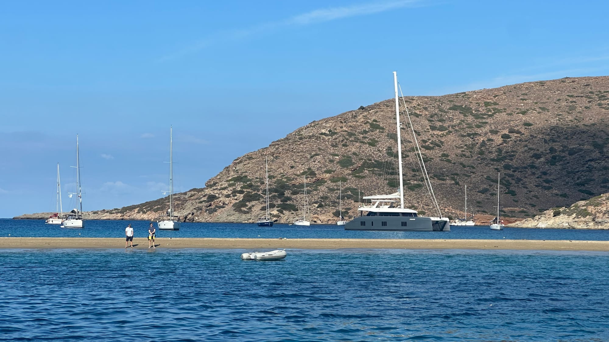 Zu zweit von Syros nach Poros