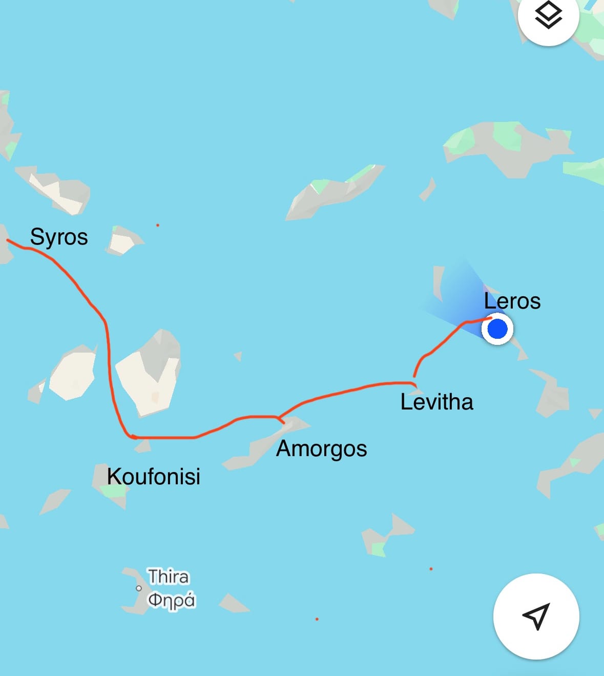 Zu dritt von Leros auf die Kykladen